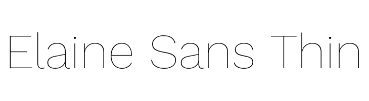 Elaine Sans Thin  フリーフォントのダウンロード