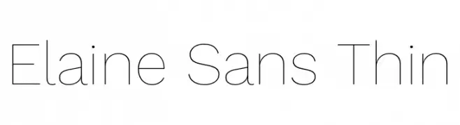 Elaine Sans Thin  免费字体下载