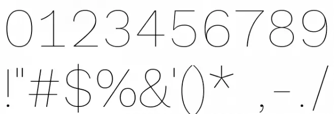 Elaine Sans Thin Font OTHER CHARS