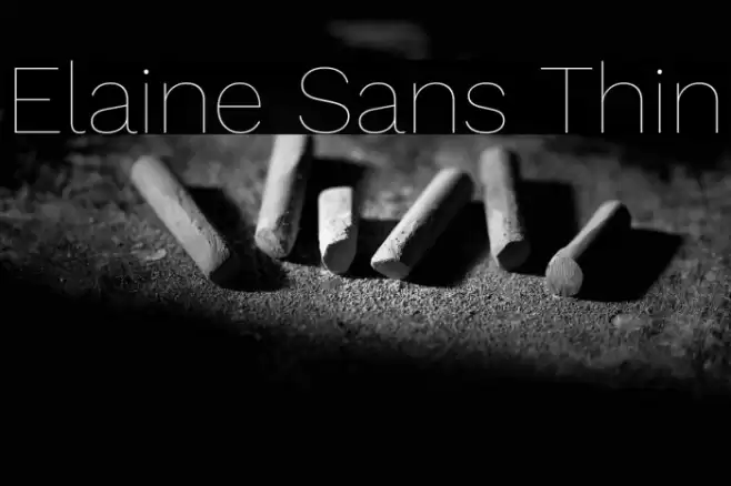 Elaine Sans Thin Font examples