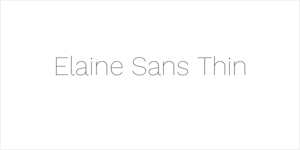 Elaine Sans Thin Logo