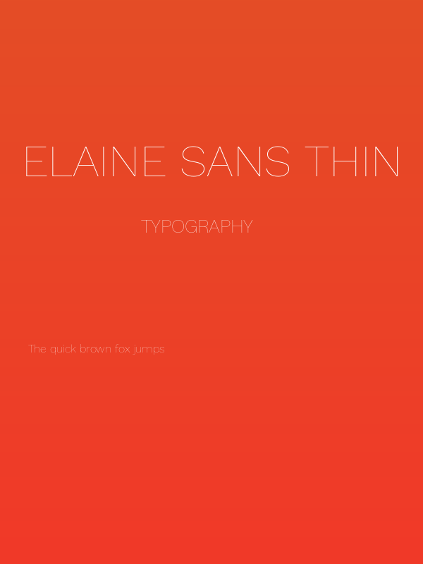 Elaine Sans Thin Poster