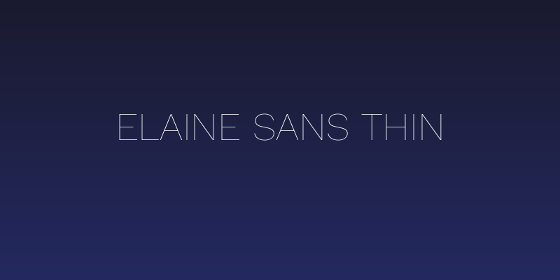 Elaine Sans Thin Social Header
