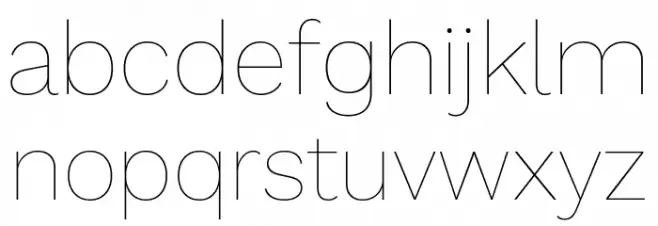 Elaine Sans Thin Schriftart Kleinbuchstaben