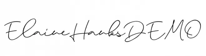 ElaineHanksDEMO  Frei Schriftart Herunterladen
