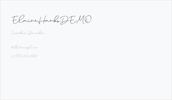 ElaineHanksDEMO Business Card