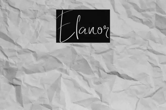 Elanor Шрифта examples