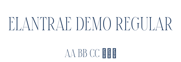 Elantrae Demo Regular Font Preview
