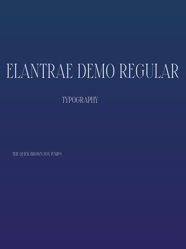 Elantrae Demo Regular Poster