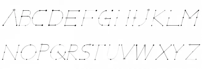 Elara Italic फ़ॉन्ट अपरकेस