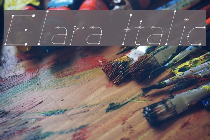 Elara Italic Font examples