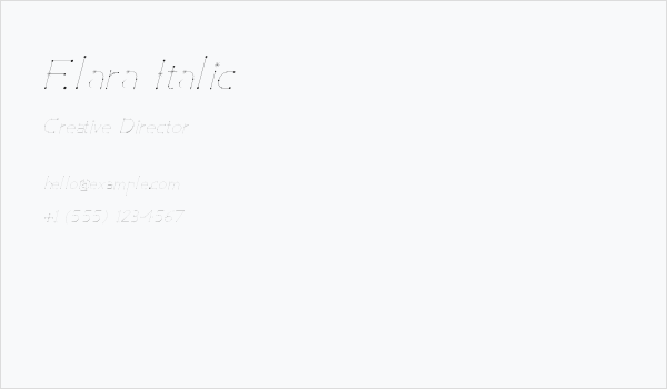 Elara Italic Business Card