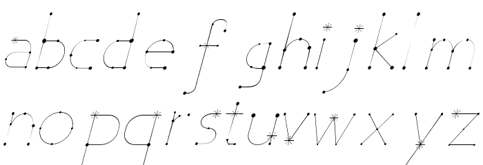 Elara Italic Font LOWERCASE