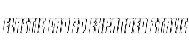 Elastic Lad 3D Expanded Italic  免费字体下载