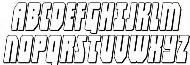 Elastic Lad 3D Expanded Italic Schriftart Groß