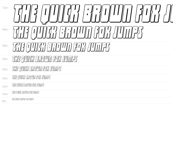 Elastic Lad 3D Expanded Italic Waterfall