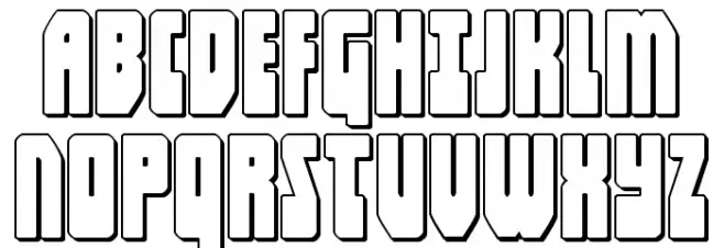Elastic Lad 3D Expanded Schriftart Groß
