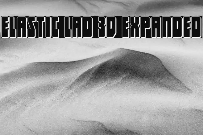 Elastic Lad 3D Expanded Font examples