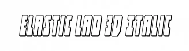 Elastic Lad 3D Italic  免费字体下载