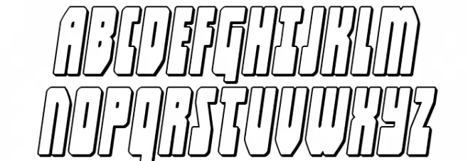 Elastic Lad 3D Italic 字体 大写