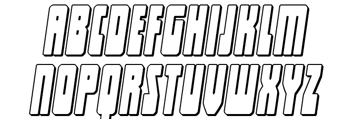 Elastic Lad 3D Italic Font LOWERCASE