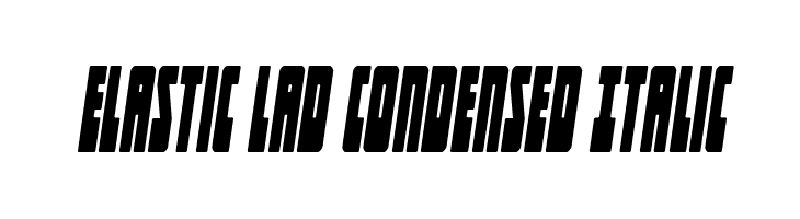 Elastic Lad Condensed Italic  免费字体下载