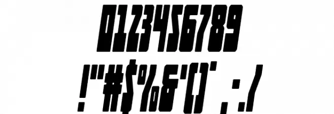 Elastic Lad Condensed Italic Font OTHER CHARS