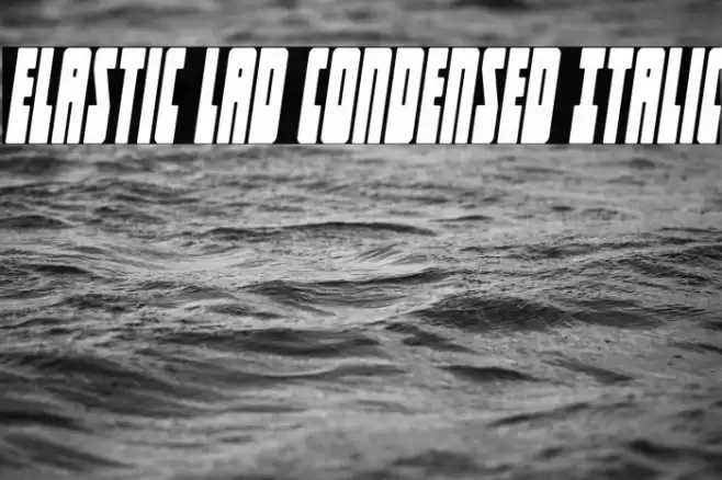 Elastic Lad Condensed Italic Font examples