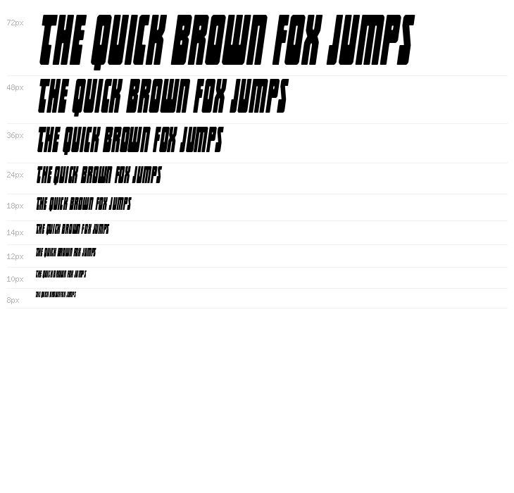 Elastic Lad Condensed Italic Waterfall