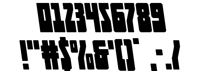 Elastic Lad Expanded Leftalic Font OTHER CHARS