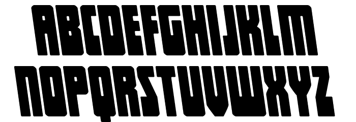 Elastic Lad Expanded Leftalic Font LOWERCASE