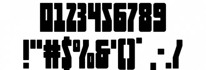 Elastic Lad Expanded Font OTHER CHARS