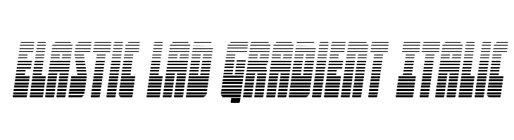 Elastic Lad Gradient Italic  font caratteri gratis