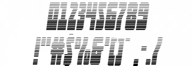 Elastic Lad Gradient Italic Font OTHER CHARS