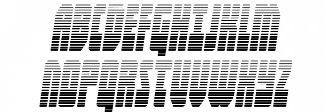 Elastic Lad Gradient Italic Caratteri MAIUSCOLE