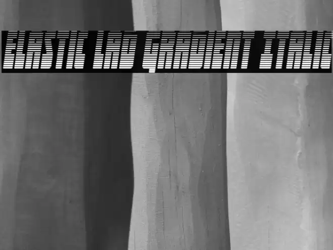 Elastic Lad Gradient Italic Font examples