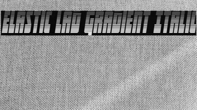 Elastic Lad Gradient Italic Font examples