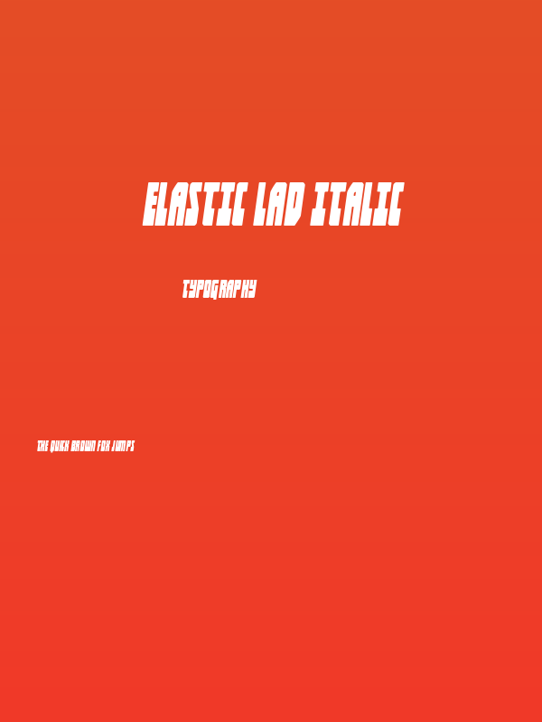 Elastic Lad Italic Poster