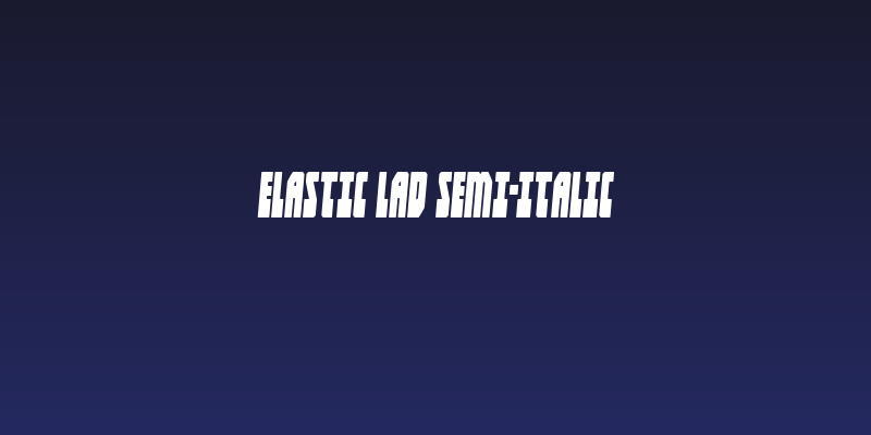 Elastic Lad Semi-Italic Social Header