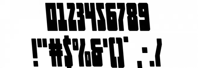 Elastic Lad Semi-Leftalic Font OTHER CHARS