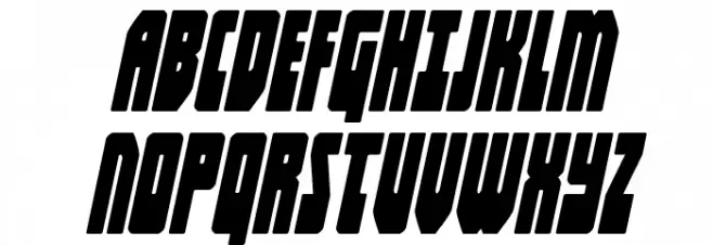 Elastic Lad Super-Italic फ़ॉन्ट अपरकेस