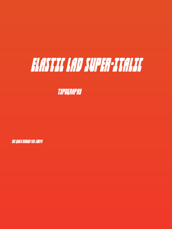 Elastic Lad Super-Italic Poster