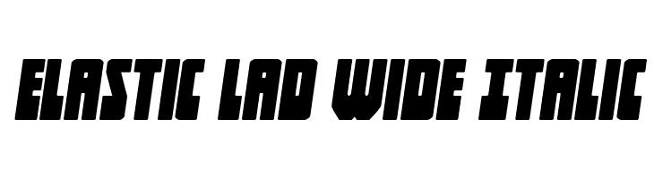Elastic Lad Wide Italic  Free Fonts Download