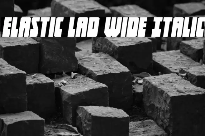 Elastic Lad Wide Italic Font examples