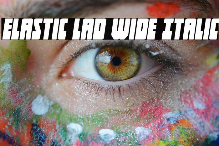 Elastic Lad Wide Italic Example 2