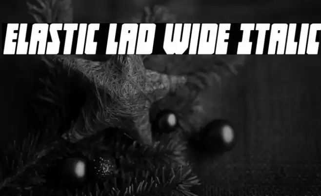 Elastic Lad Wide Italic Font examples