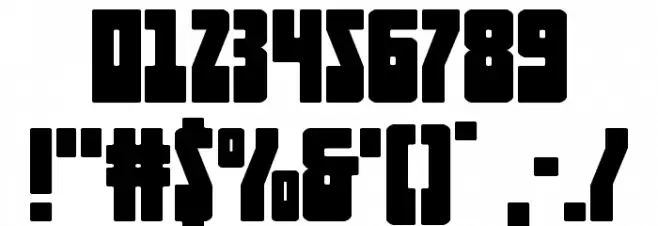 Elastic Lad Wide Font OTHER CHARS