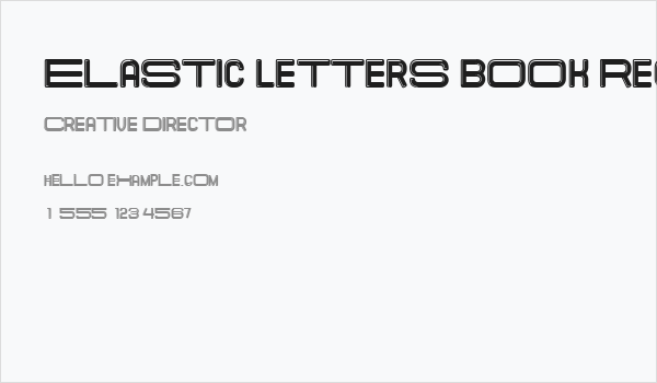 Elastic Letters Book Regular Business Card