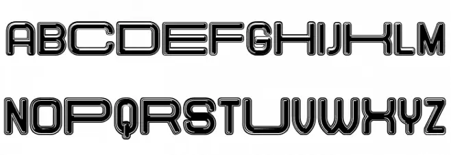 Elastic Letters Filled Regular خط أحرف كبيرة