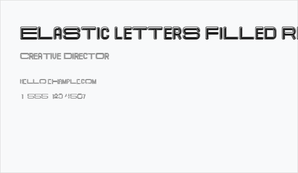 Elastic Letters Filled Regular Business Card